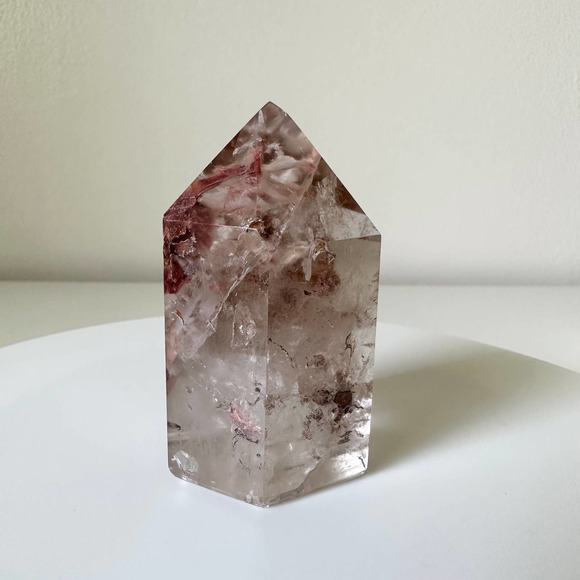 Fire Amphibole Quartz Tower Angel Phantom Crystal Natural High Quality - Picture 5 of 7